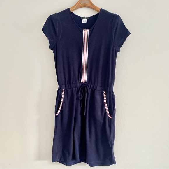 VENUS Navy Zipper Front Dress Size Medium - Picture 5 of 7